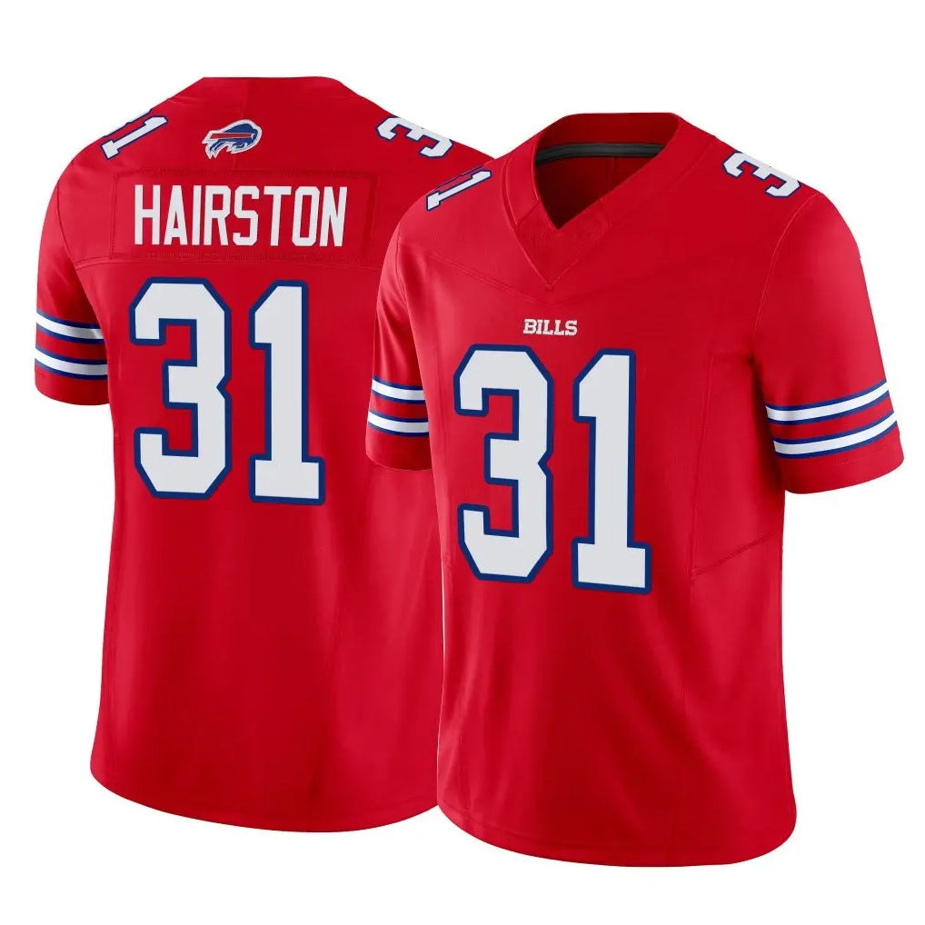 B.Bills #31 Maxwell Hairston Player Red Vapor F.U.S.E. Limited Home Game Ldoa Stitched Jerseys