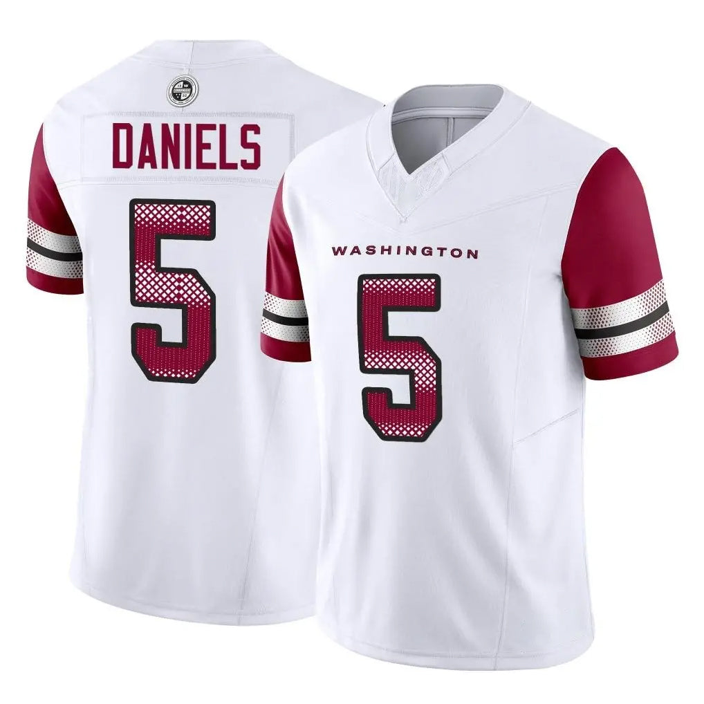 W.Commanders #5 Jayden Daniels White Vapor F.U.S.E. Limited Home Game Ldoa Stitched Jerseys