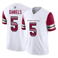 W.Commanders #5 Jayden Daniels White Vapor F.U.S.E. Limited Home Game Ldoa Stitched Jerseys