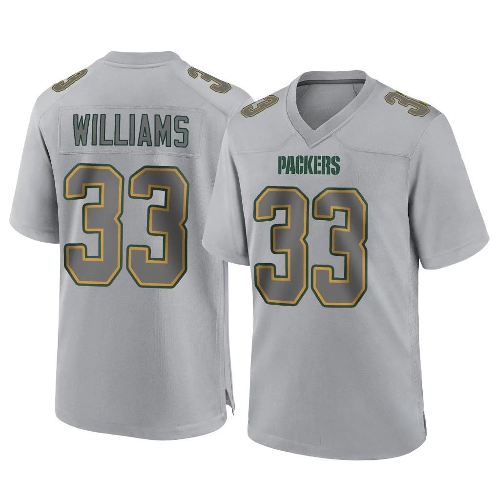 GB.Packers #33 Evan Williams Player Gray Atmosphere Fashion Home Game Ldoa Stitched Jerseys