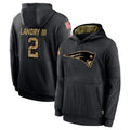 NE.Patriots #2 Harold Landry III Player Black Salute to Service Hoodies Limited Game Ldoa Stitched Jerseys