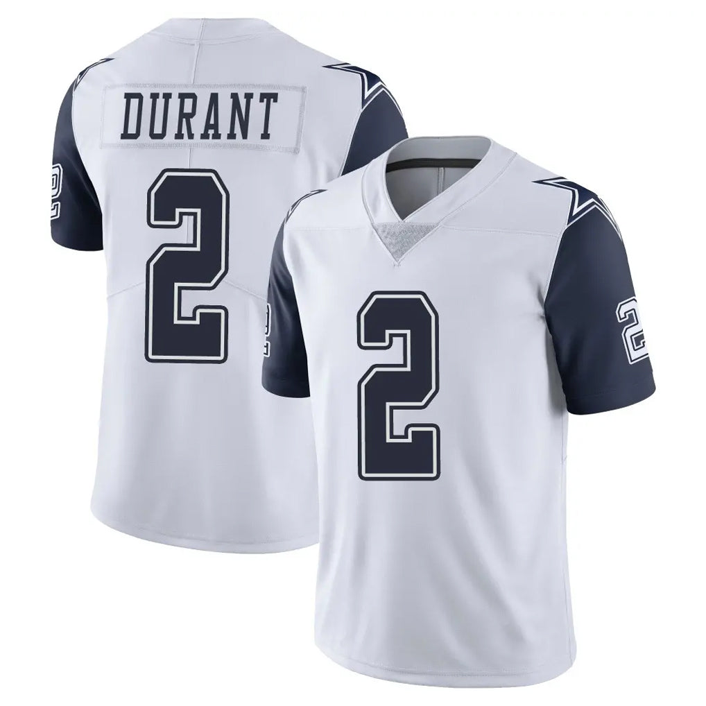 D.Cowboys #2 Cobie Durant Player White-Navy Limited Color Rush Vapor Untouchable Home Game Kdoa Stitched Jerseys