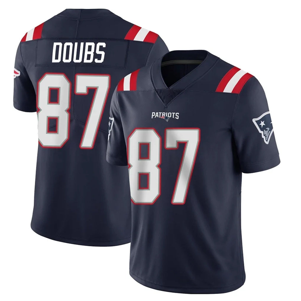 NE.Patriots #87 Romeo Doubs Player Navy Vapor Untouchable Home Game Ldoa Stitched Jerseys