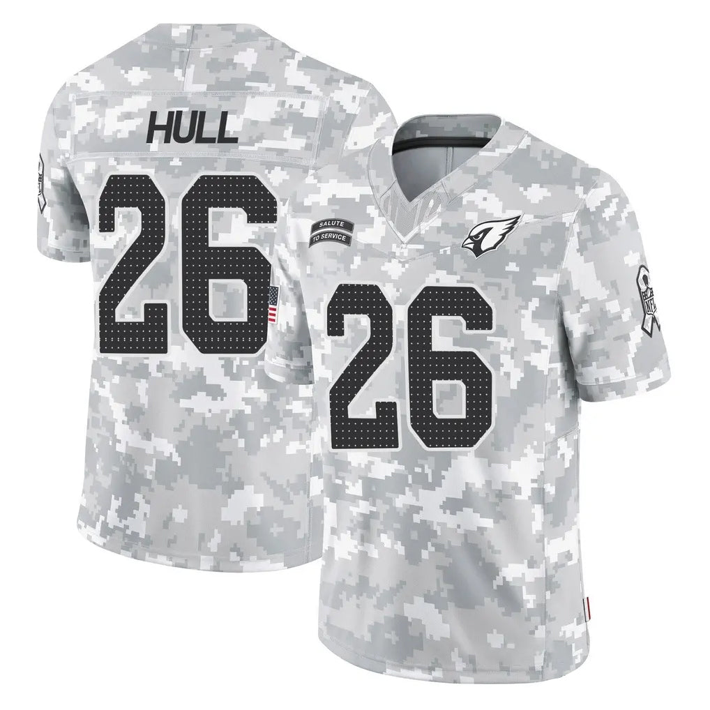 A.Cardinals #26 Evan Hull Player Arctic Camo Limited Salute To Service Home Game Stitched Jerseys
