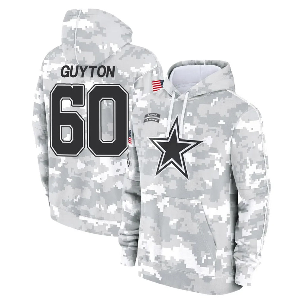 D.Cowboys #60 Tyler Guyton Player Arctic Camo Salute to Service Hoodies Limited Game Kdoa Stitched Jerseys