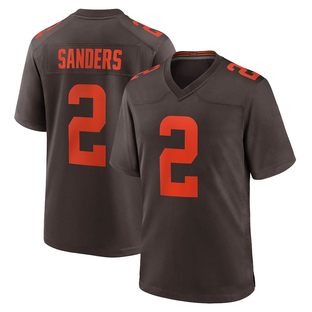 C.Browns #2 Shedeur Sanders Player Brown Alternate Home Game Ldoa Stitched Jerseys