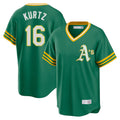 Athletics #16 Nick Kurtz Player Kelly Green Cooperstown Collection T-shirt Game Ldoa Stitched Jerseys