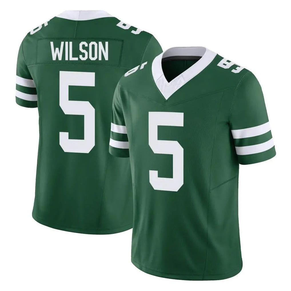 NY.Jets #5 Garrett Wilson Player Green Legacy Limited Vapor F.U.S.E. Home Game Ldoa Stitched Jerseys