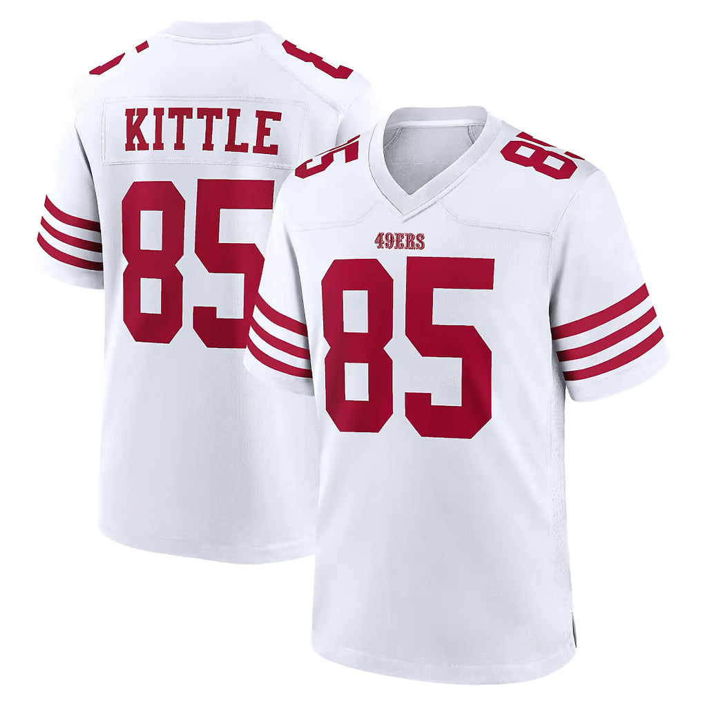 SF.49ers #85 George Kittle Player White Game Home Ldoa Stitched Jerseys