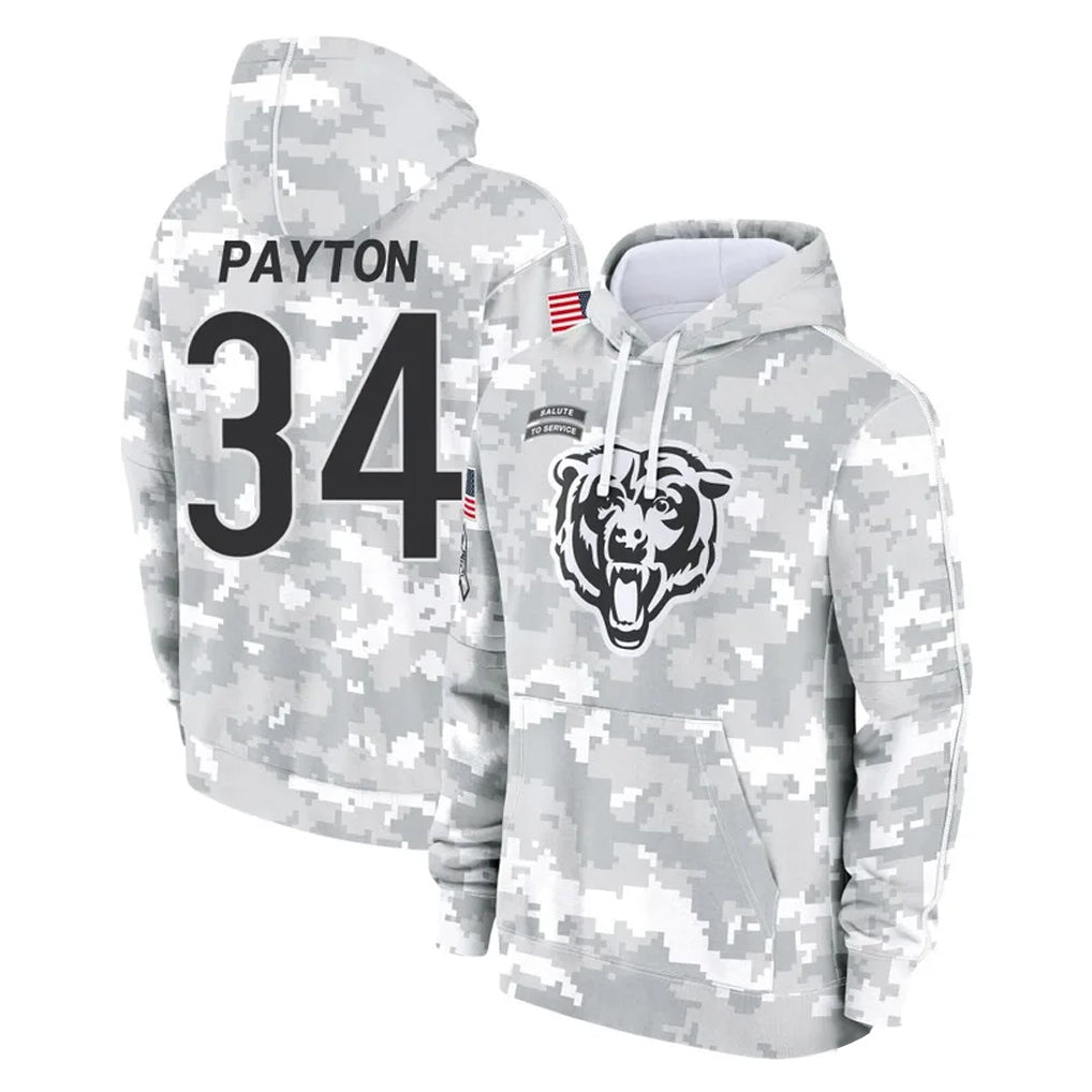C.Bears #34 Walter Payton Player Arctic Camo Salute to Service Pullover Hoodies Limited Ldoa Stitched Jerseys