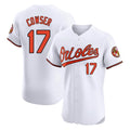 B.Orioles #17 Colton Cowser Player White Limited Elite Home Game Ldoa Stitched Jerseys
