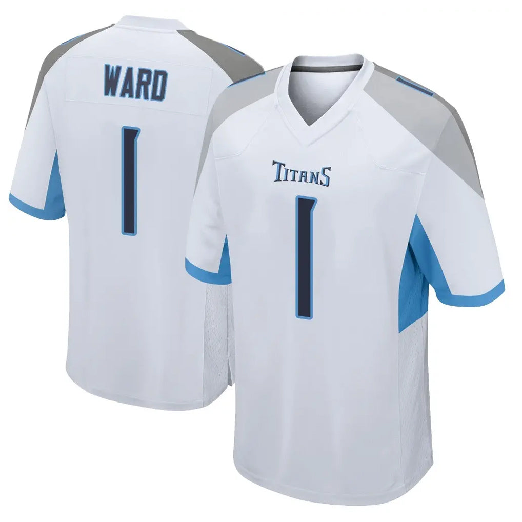 T.Titans #1 Cam Ward Player White Home Game Ldoa Stitched Jerseys