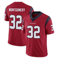 H.Texans #32 David Montgomery Player Red Limited Vapor Untouchable Home Game Ldoa Stitched Jerseys