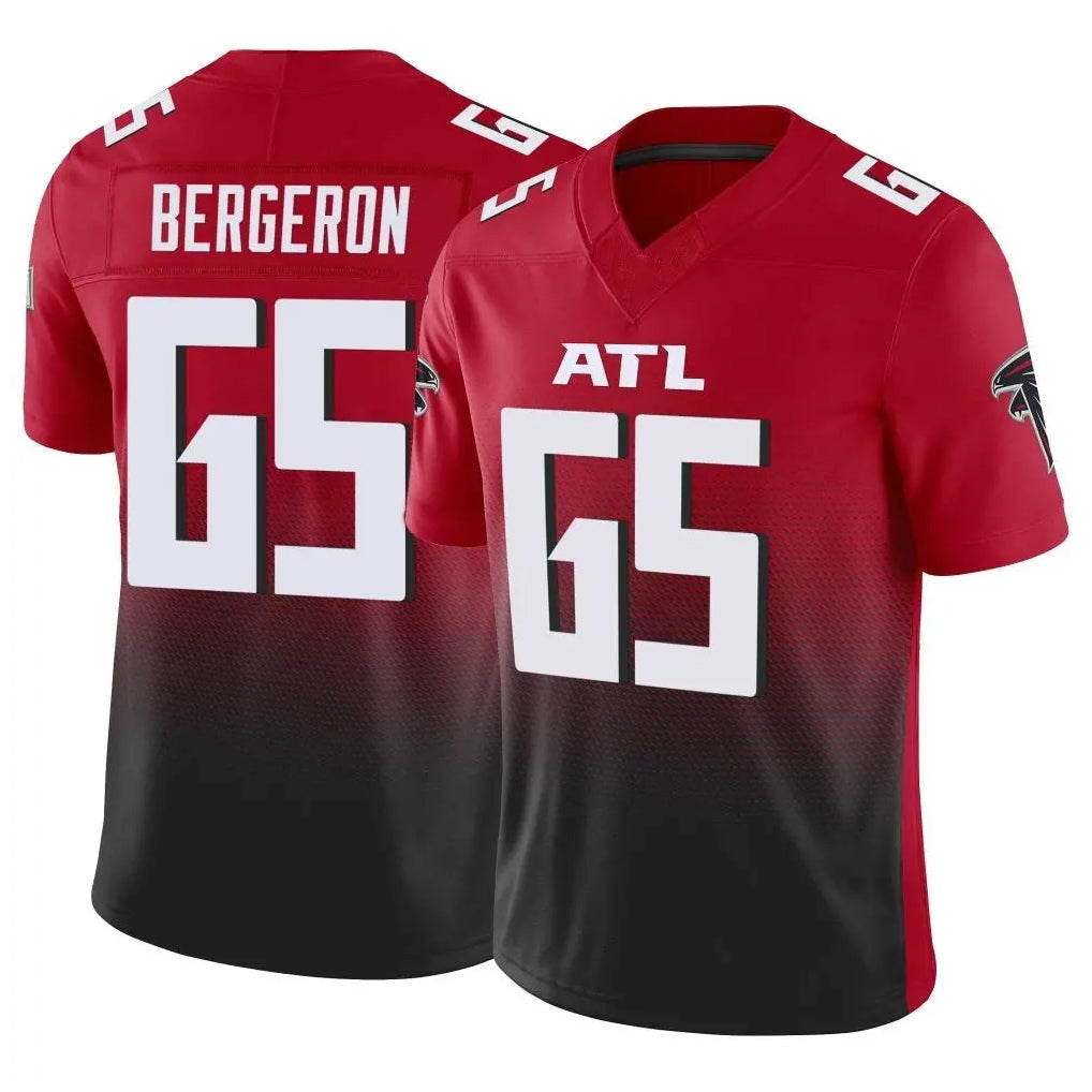 A.Falcons #65 Matthew Bergeron Player Red Vapor F.U.S.E. Limited Home Game Ldoa Stitched Jerseys