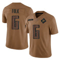 A.Falcons #6 Nick Folk Player Brown Salute To Service Limited Ldoa Stitched Jerseys