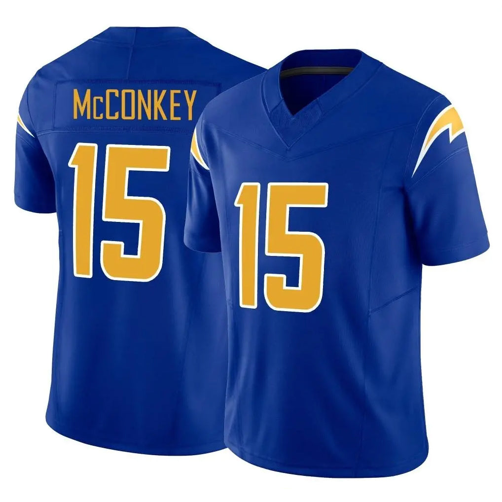LA.Chargers #15 Ladd McConkey Player Royal Limited Vapor F.U.S.E. Home Game Ldoa Stitched Jerseys