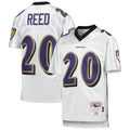 B.Ravens #20 Ed Reed Player White Mitchell & Ness Platinum Legacy Limtied Ldoa Stitched Jerseys
