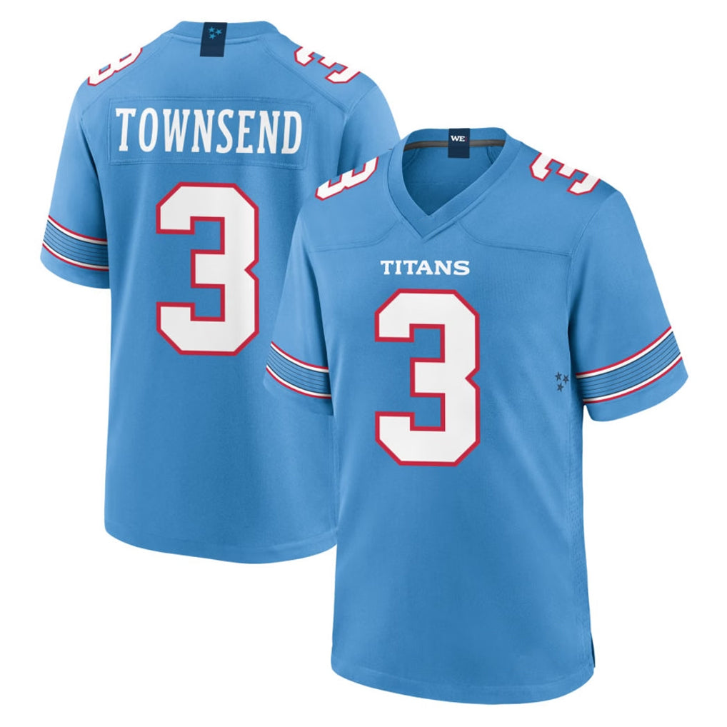 T.Titans #3 Tommy Townsend Player Light Blue 2026 Game Home Ldoa Stitched Jerseys