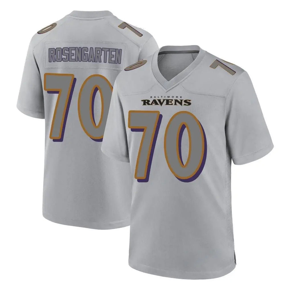 B.Ravens #70 Roger Rosengarten Player Gray Color Rush Vapor Untouchable Game Ldoa Stitched Jerseys