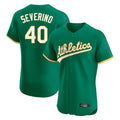Athletics #40 Luis Severino Player Kelly Green Limited Elite Home Game Ldoa Stitched Jerseys