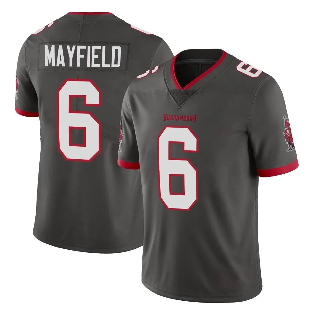 TB.Buccaneers #6 Baker Mayfield Player Pewter Limited Alternate Vapor Home Game Ldoa Stitched Jerseys