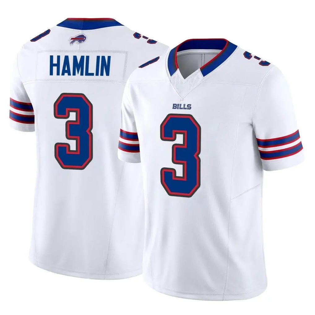 B.Bills #3 Damar Hamlin Player White Vapor F.U.S.E. Limited Ldoa Stitched Jerseys