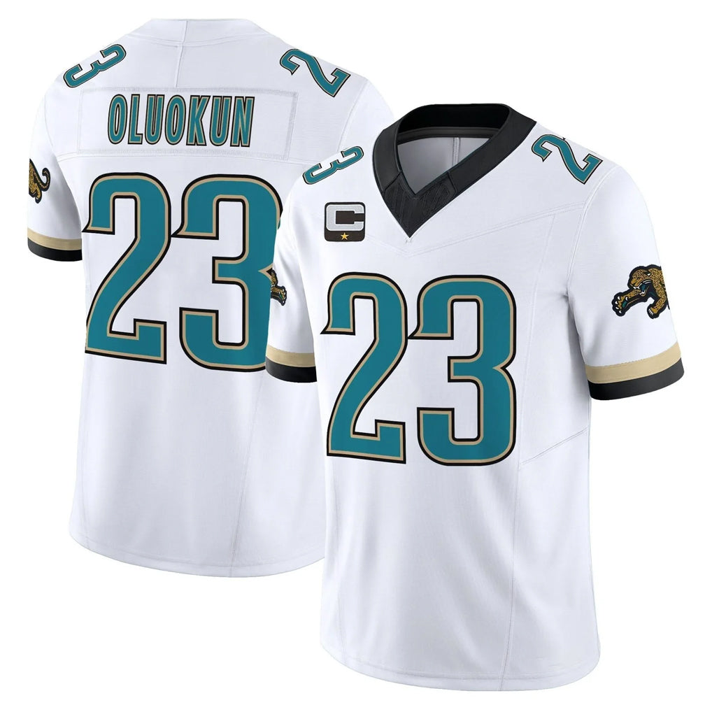J.Jaguars #23 Foyesade Oluokun Player White Prowler Throwback Vapor F.U.S.E. Limited Home Game Ldoa Stitched Jerseys