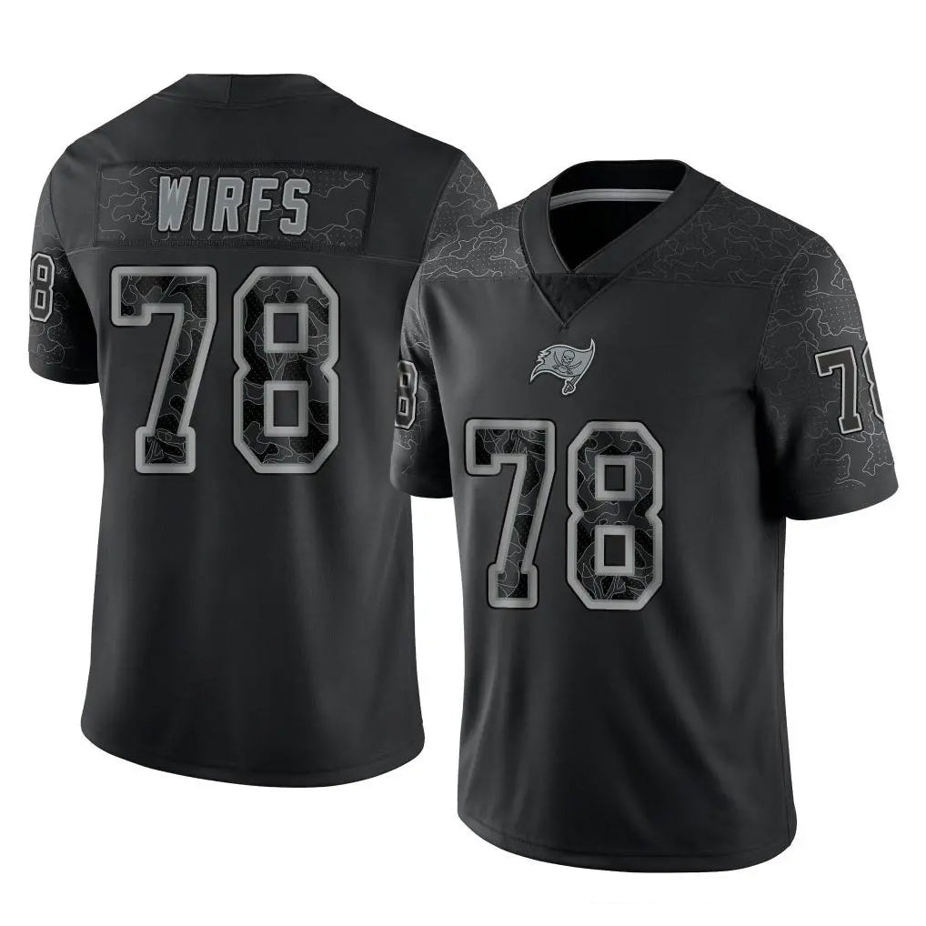 TB.Buccaneers #78 Tristan Wirfs Player Black Reflective Limited Home Game Ldoa Stitched Jerseys