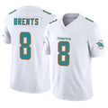M.Dolphins #8 JuJu Brents Player White Limited Vapor F.U.S.E. Home Game Ldoa Stitched Jerseys
