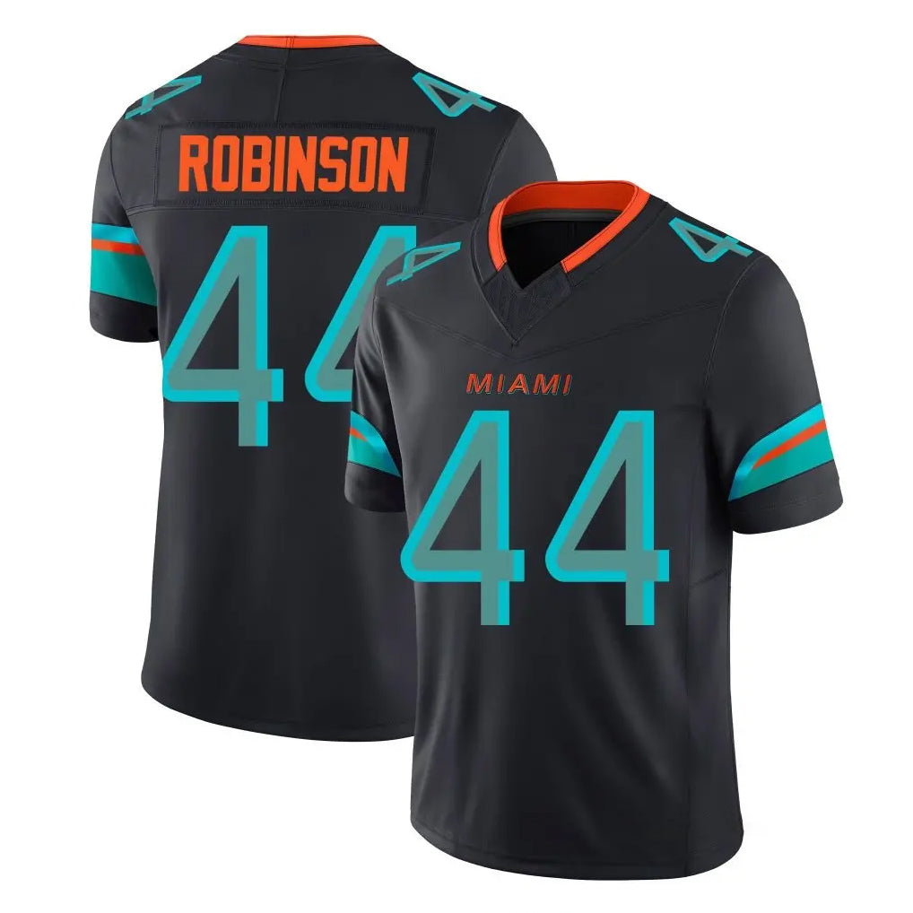 M.Dolphins #44 Chop Robinson Player Black Limited Pitch Rivalries Collection Home Game Ldoa Stitched Jerseys