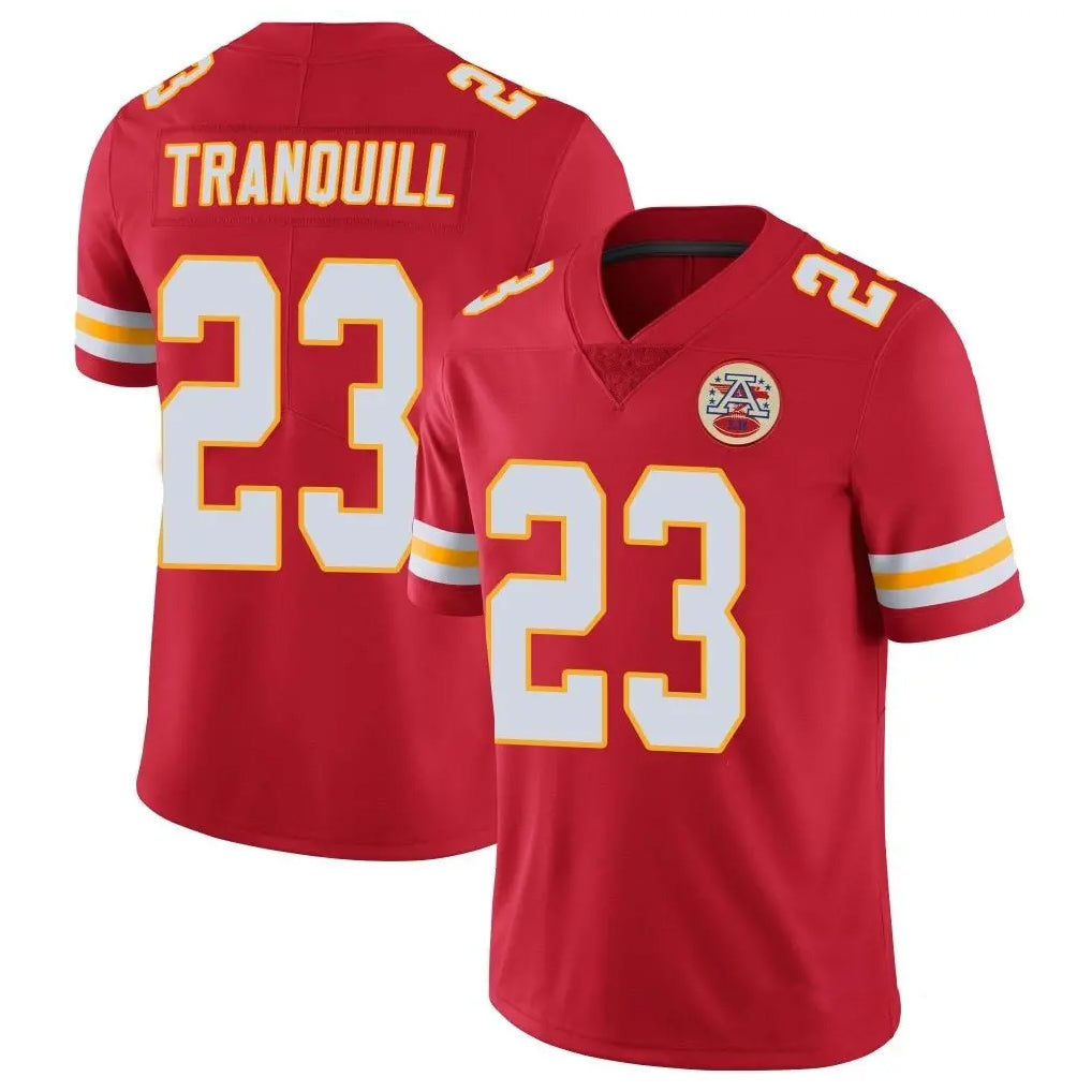 KC.Chiefs #23 Drue Tranquill Player Red Limited Vapor Untouchable Home Game Ldoa Stitched Jerseys