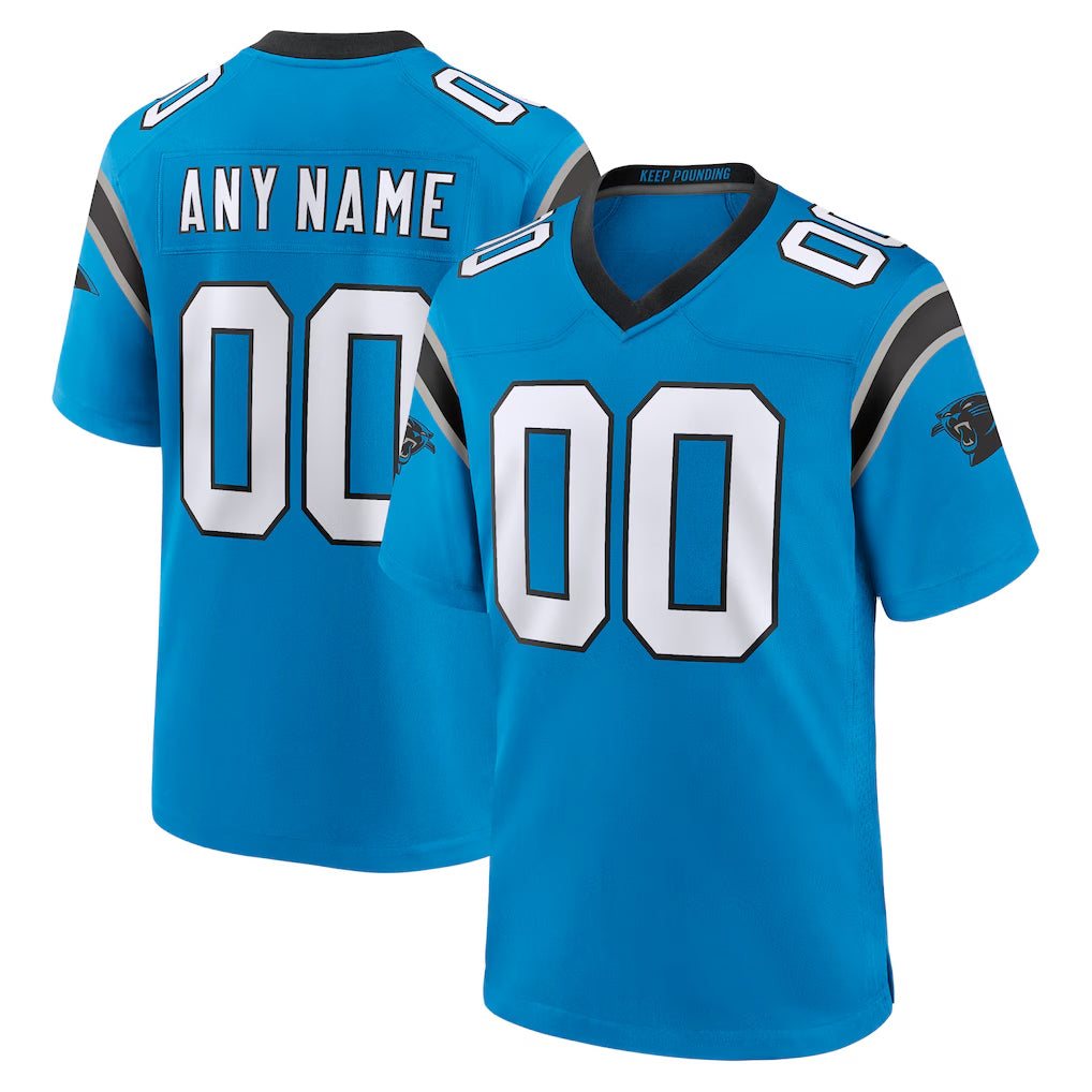 Custom C.Panthers Blue Home Game Any Name & Numbers Ldoa Stitched Jerseys