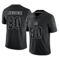 C.Bengals #90 Kris Jenkins Jr Player Black Reflective Limited Game Ldoa Stitched Jerseys