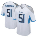 T.Titans #51 Austin Schlottmann Player White Home Game Ldoa Stitched Jerseys