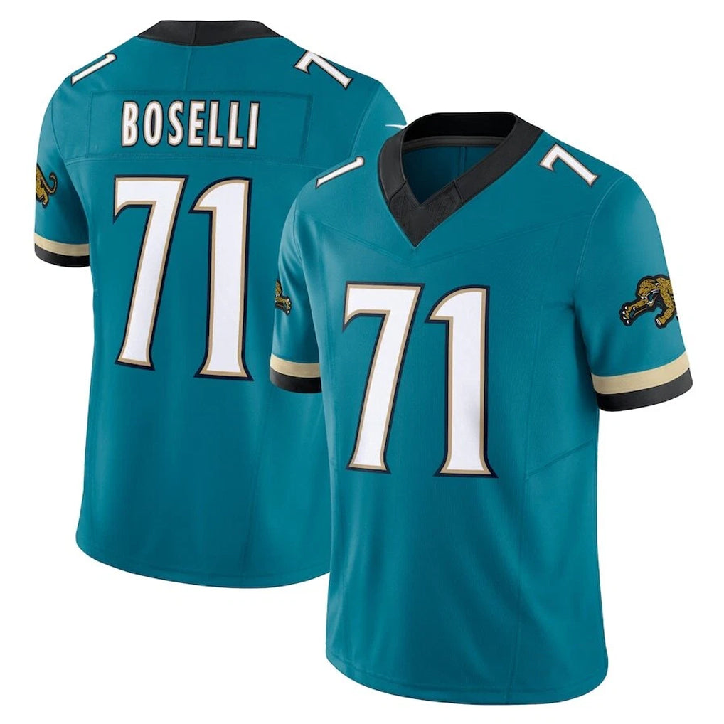 J.Jaguars #71 Tony Boselli Player Teal Prowler Throwback Vapor F.U.S.E. Limited Home Game Ldoa Stitched Jerseys