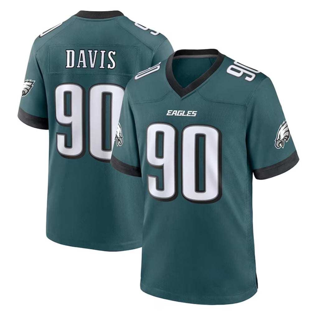 P.Eagles #90 Jordan Davis Player Green Home Game Ldoa Stitched Jerseys