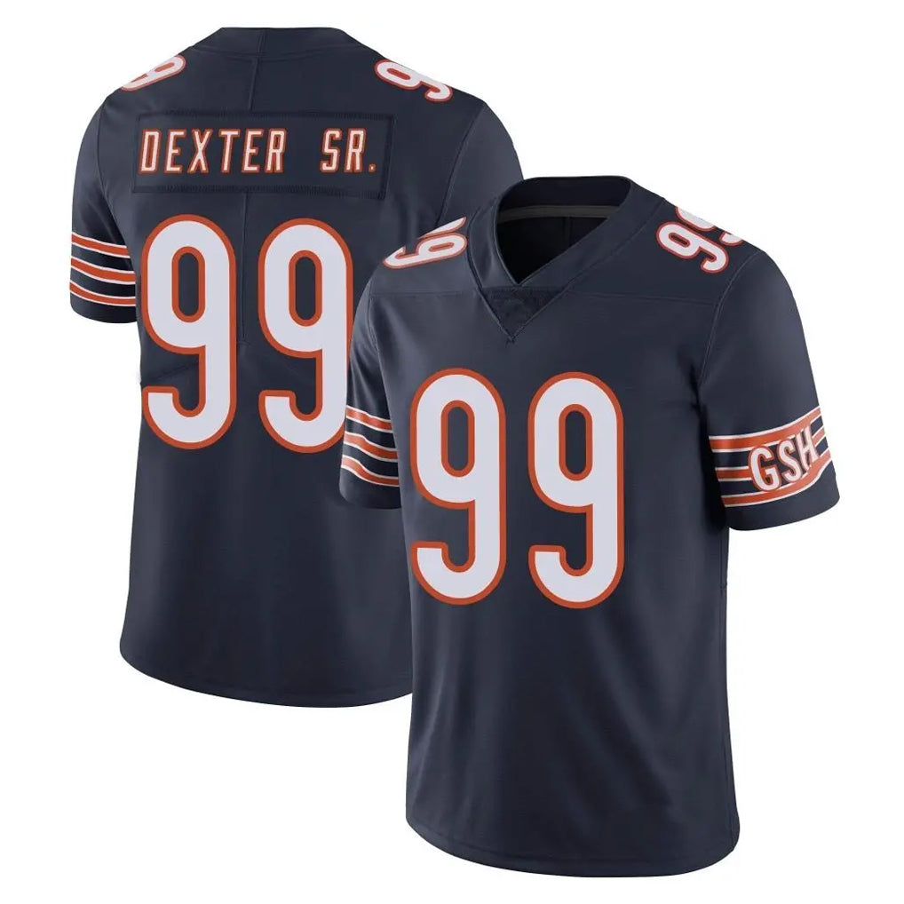 C.Bears #99 Gervon Dexter Sr. Player Navy Vapor Untouchable Limited Home Game Ldoa Stitched Jerseys