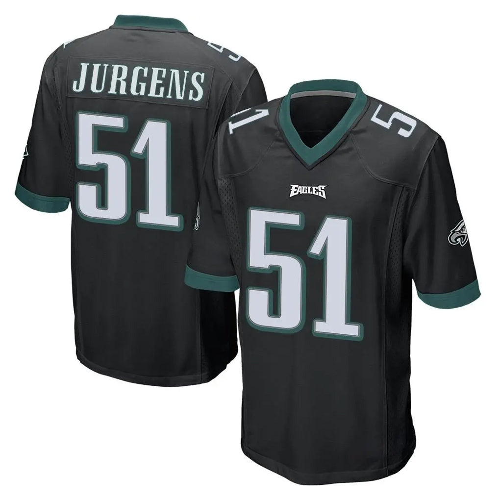 P.Eagles #51 Cam Jurgens Player Black Home Game Ldoa Stitched Jerseysys