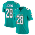 M.Dolphins #28 De'Von Achane Player Aqua Limited Vapor Untouchable Home Game Ldoa Stitched Jerseys
