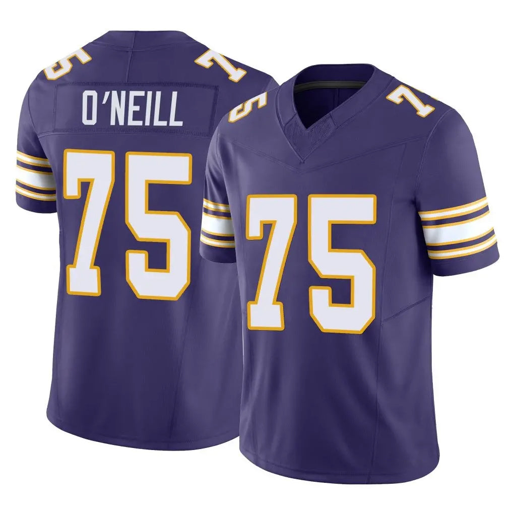 M.Vikings #75 Brian O'Neill Player Purple Limited Classic Vapor F.U.S.E. Home Game Ldoa Stitched Jerseys