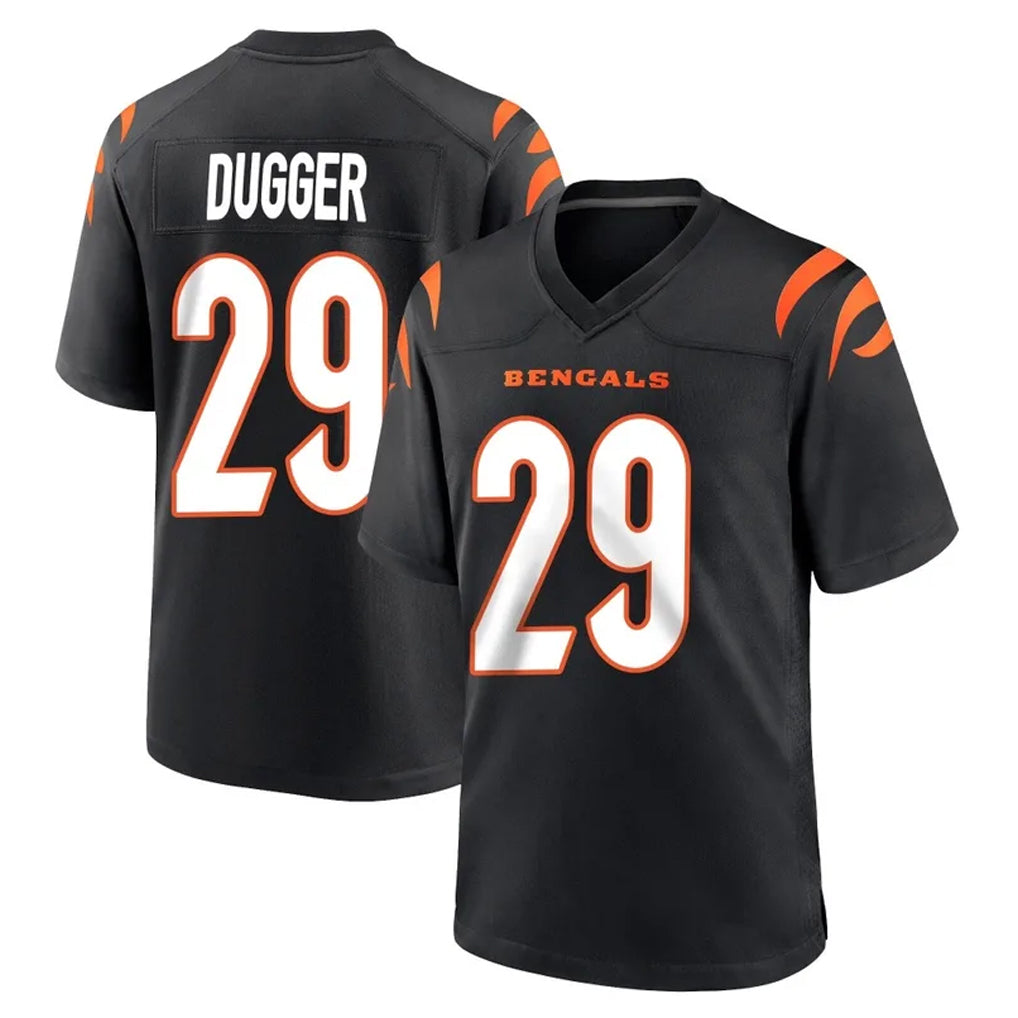 C.Bengals #29 Kyle Dugger Player Black Home Game Ldoa Stitched Jerseys