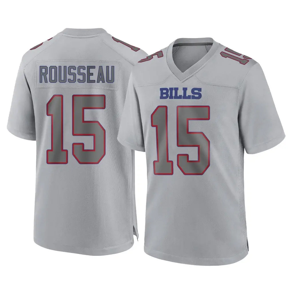 B.Bills #15 Greg Rousseau Player Gray Home Game Ldoa Stitched Jerseys