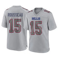 B.Bills #15 Greg Rousseau Player Gray Home Game Ldoa Stitched Jerseys