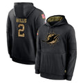 M.Dolphins #2 Malik Willis Player Black Salute to Service Hoodies Limited Game Ldoa Stitched Jerseys