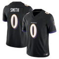 B.Ravens #0 Roquan Smith Player Black Vapor F.U.S.E. Limited Ldoa Stitched Jerseys