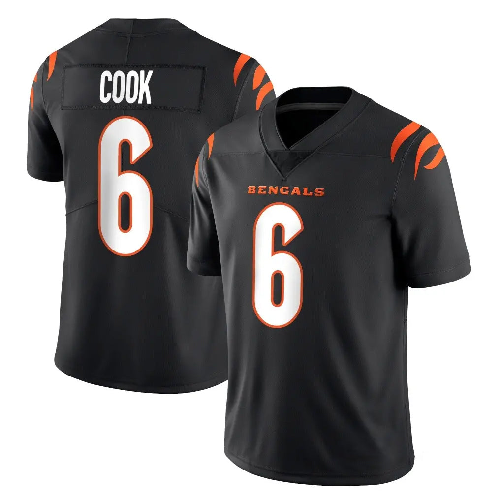 C.Bengals #6 Brian Cook Player Black Vapor Untouchable Limited Home Game Ldoa Stitched Jerseys