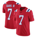 NE.Patriots #7 Carlton Davis III Player Red Limited Vapor F.U.S.E. Home Game Ldoa Stitched Jerseys