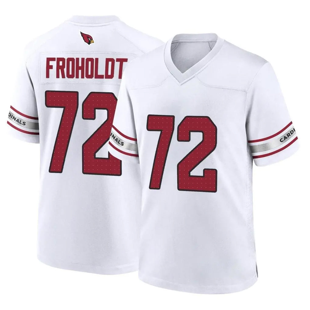 A.Cardinals #72 Hjalte Froholdt Player White Home Game Ldoa Stitched Jerseys
