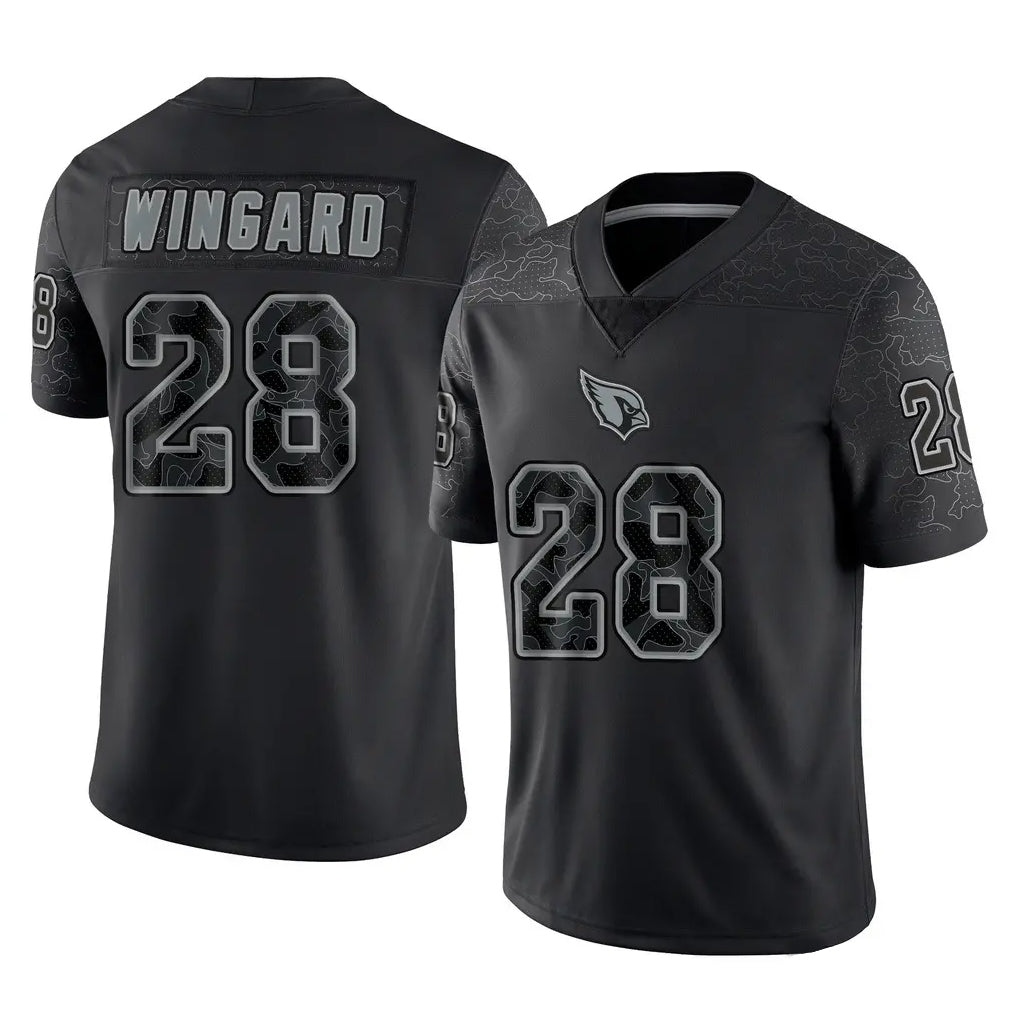 A.Cardinals #28 Andrew Wingard Player Black RFLCTV Limited Home Game Stitched Jerseys