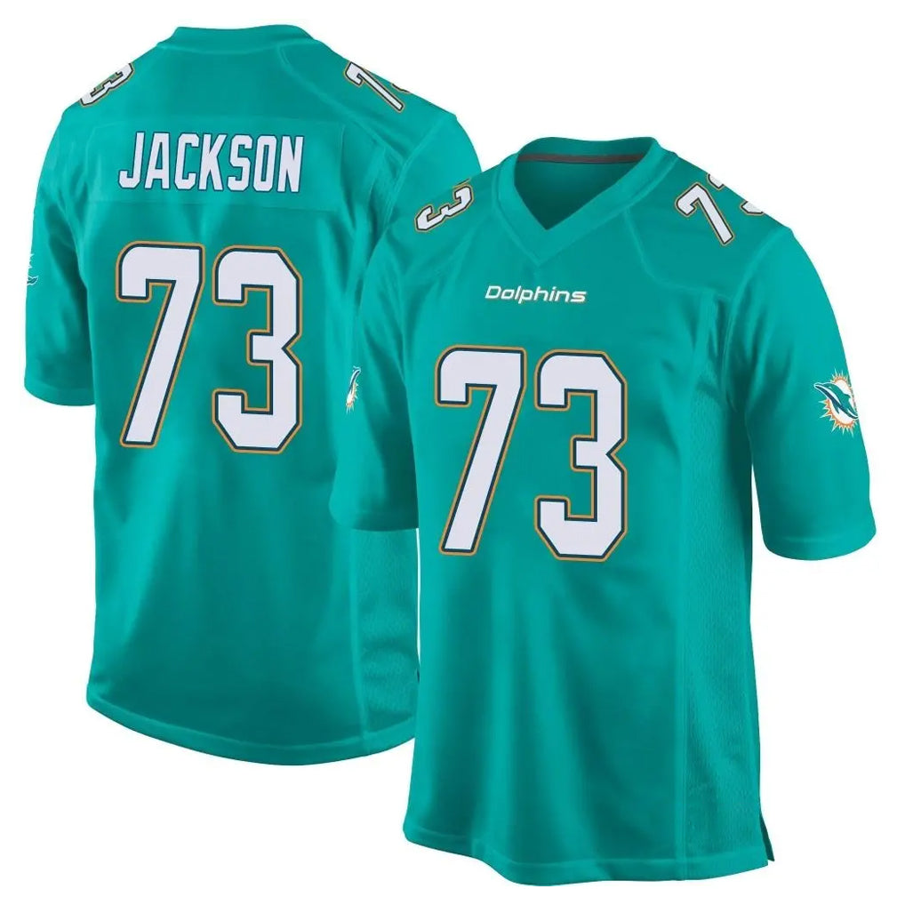 M.Dolphins #73 Austin Jackson Player Aqua Team Color Home Game Ldoa Stitched Jerseys